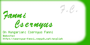 fanni csernyus business card